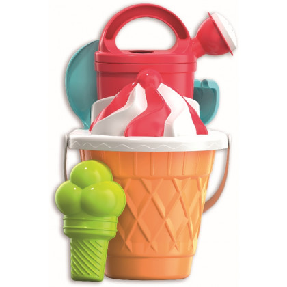 Set of sand ice cream in a cone