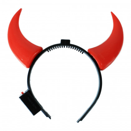 the glowing devil horns