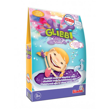 the Glibbi Glitter Purple Glitter Slime