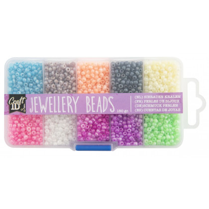 Set of colored beads 10 types