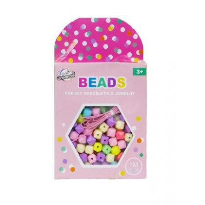 Bead set - little cubes + 1 meter cord