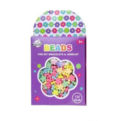 Bead set - flowers + 1 meter cord
