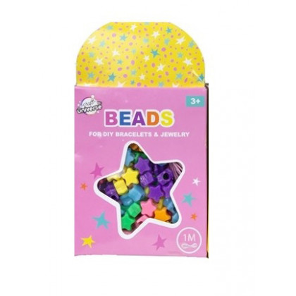 Bead set - little stars + 1 meter cord