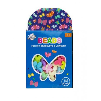 Bead set - butterflies + 1 meter cord