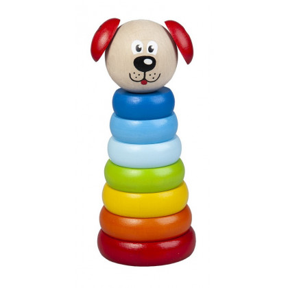 Wooden pyramid dog