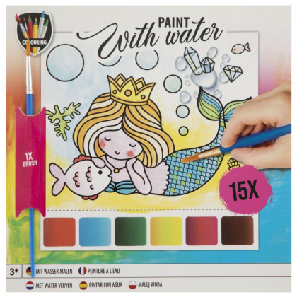 Water-paint coloring books 15 sheets