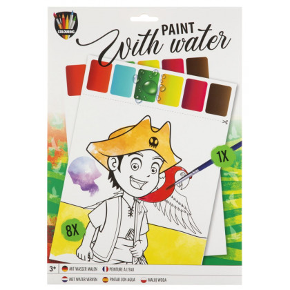 Water-paint coloring books 8 sheets