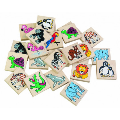 the wooden pexeso pairs game ZOO