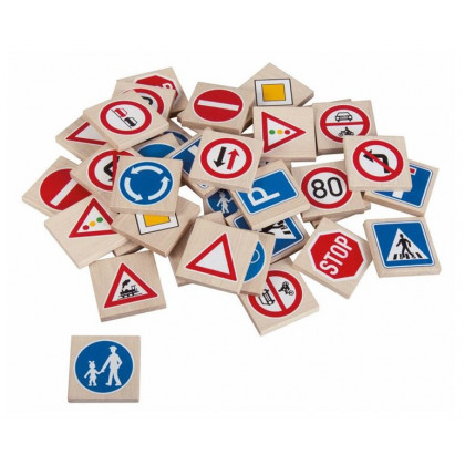 Wooden Pexeso Traffic signs