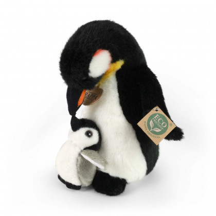 Plush penguin with cub 22cm ECO-FRIENDLY