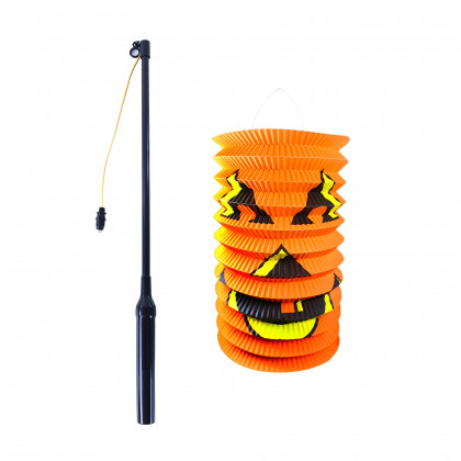 Lantern Halloween 15 cm with stick 40 cm