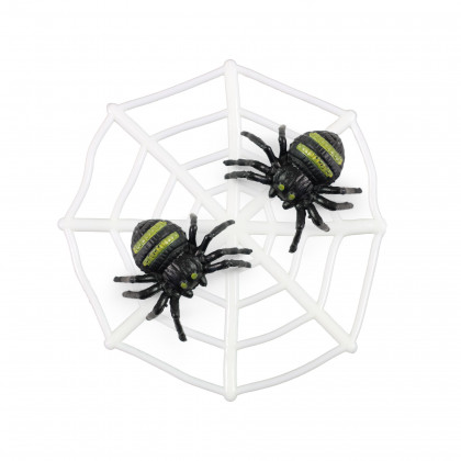 Halloween decoration cobweb with spiders