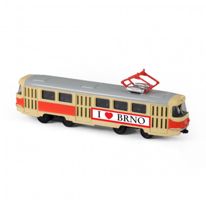 Metal Czech retro tram 16 cm BRNO