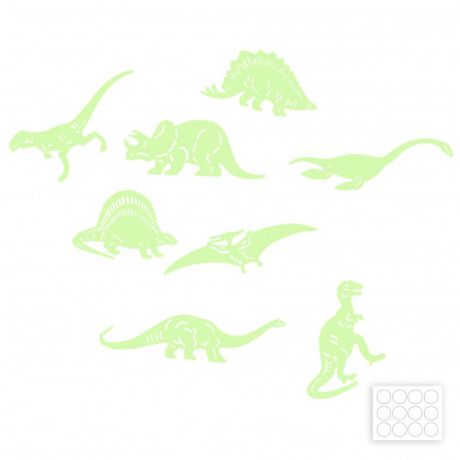 Dino shapes - glowing in the dark