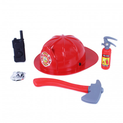 the fire set with helmet in blister pack