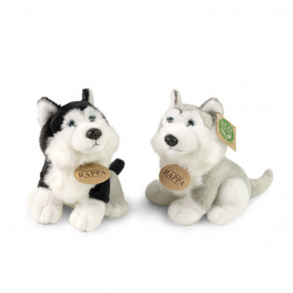 Plush Husky dogs asst. 16cm ECO-FRIENDLY