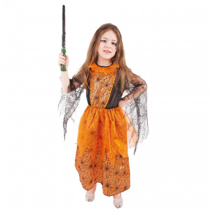 Children costume - orange witch (M) e-pack
