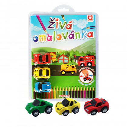 Coloring book 3 racing cars