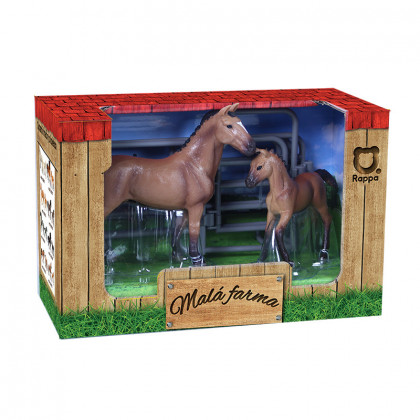Horse set 2 pcs with fence
