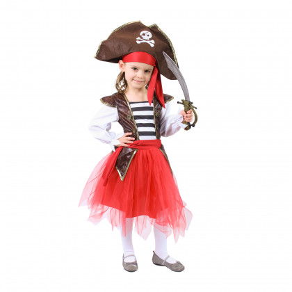 Children costume - pirate with hat (S) e-pack