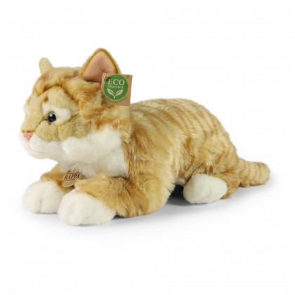 Plush brown tabby cat 40 cm ECO-FRIENDLY