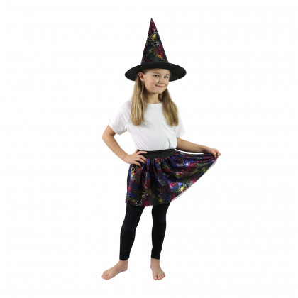 Children costume black tutu skirt with cobwebs