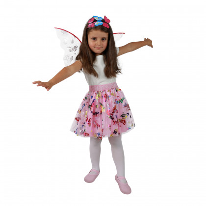 Children costume butterfly tutu skirt with accs.