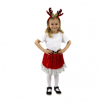 Children costume reindeer tutu skirt with accs.