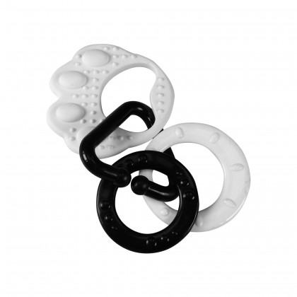 Bear paw teether, black and white