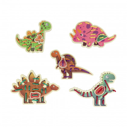 Dinosaur lacing toy
