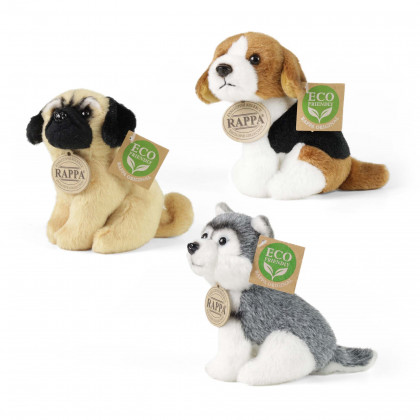 Plush dogs assort 13 cm ECO-FRIENDLY