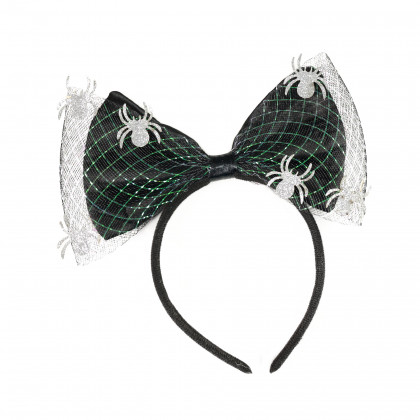 Children black headband with spiders