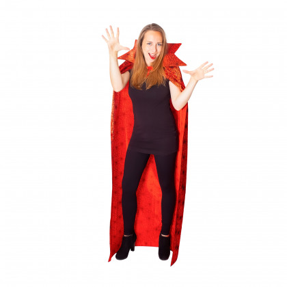 Red witch cloak and hat for adults