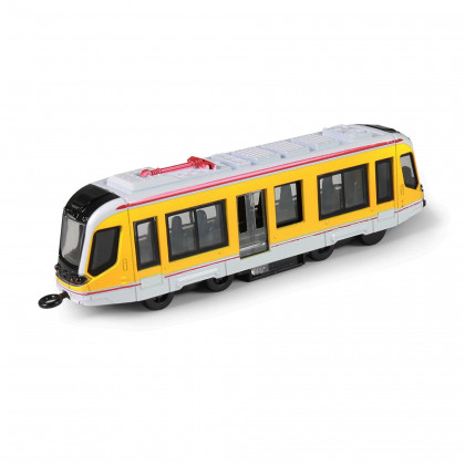 Yellow metal tram  20 cm