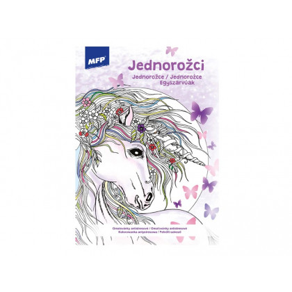 Anti-stress coloring pages Unicorns 3