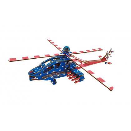 Woodcraft Wooden 3D puzzle Helicopter