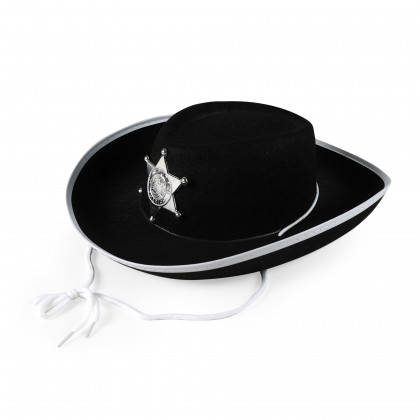 Children black sherrif hat