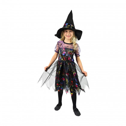 Children costume - colorful witch (M)