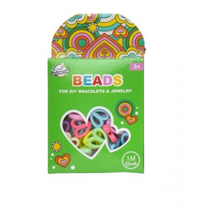 Bead set - hearts connected + 1 m cord