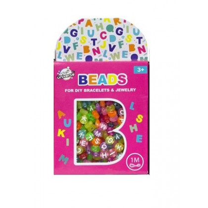 Bead set - letters neon + 1 meter cord