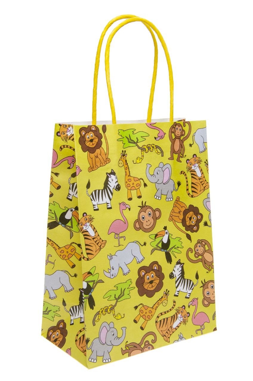 Gift Bag Wild Animals 16x22x9 cm