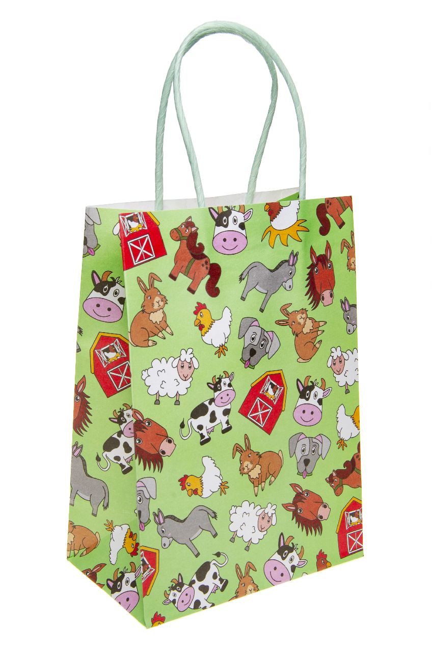 Gift Bag Farm Animals 16x22x9 cm