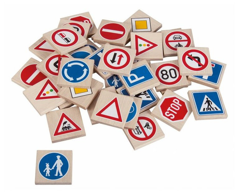 Wooden Pexeso Traffic signs