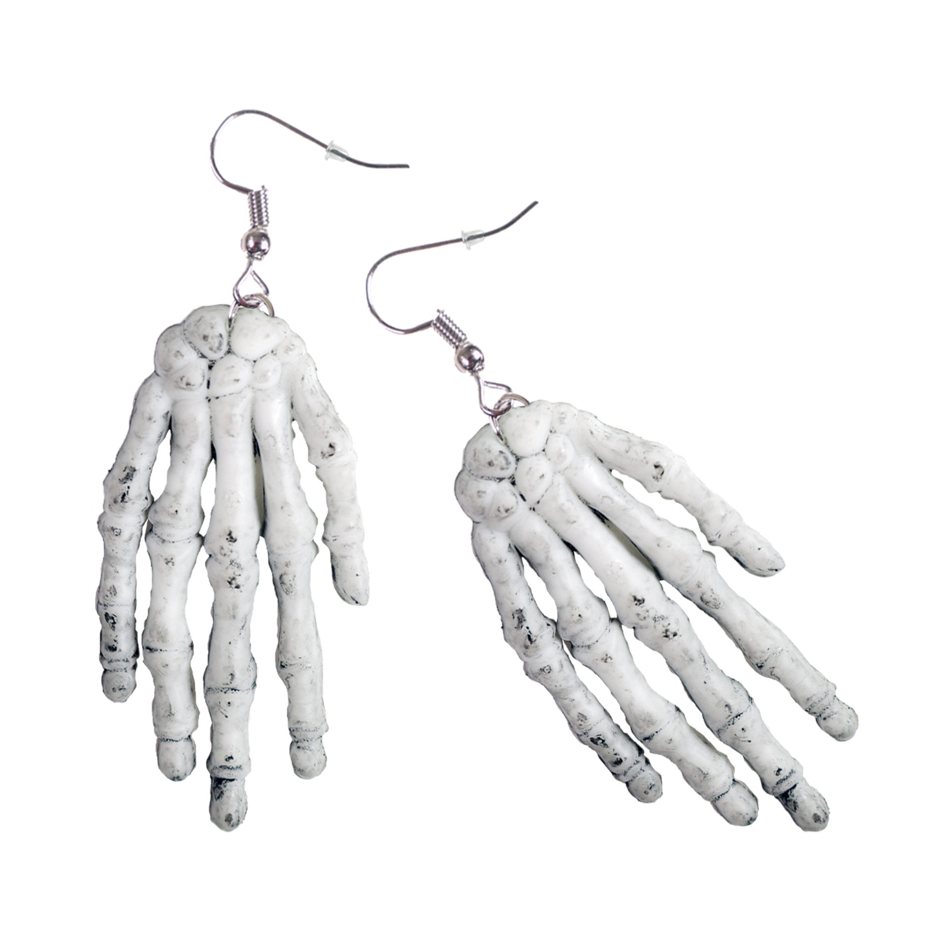 the Halloween earrings with fingers