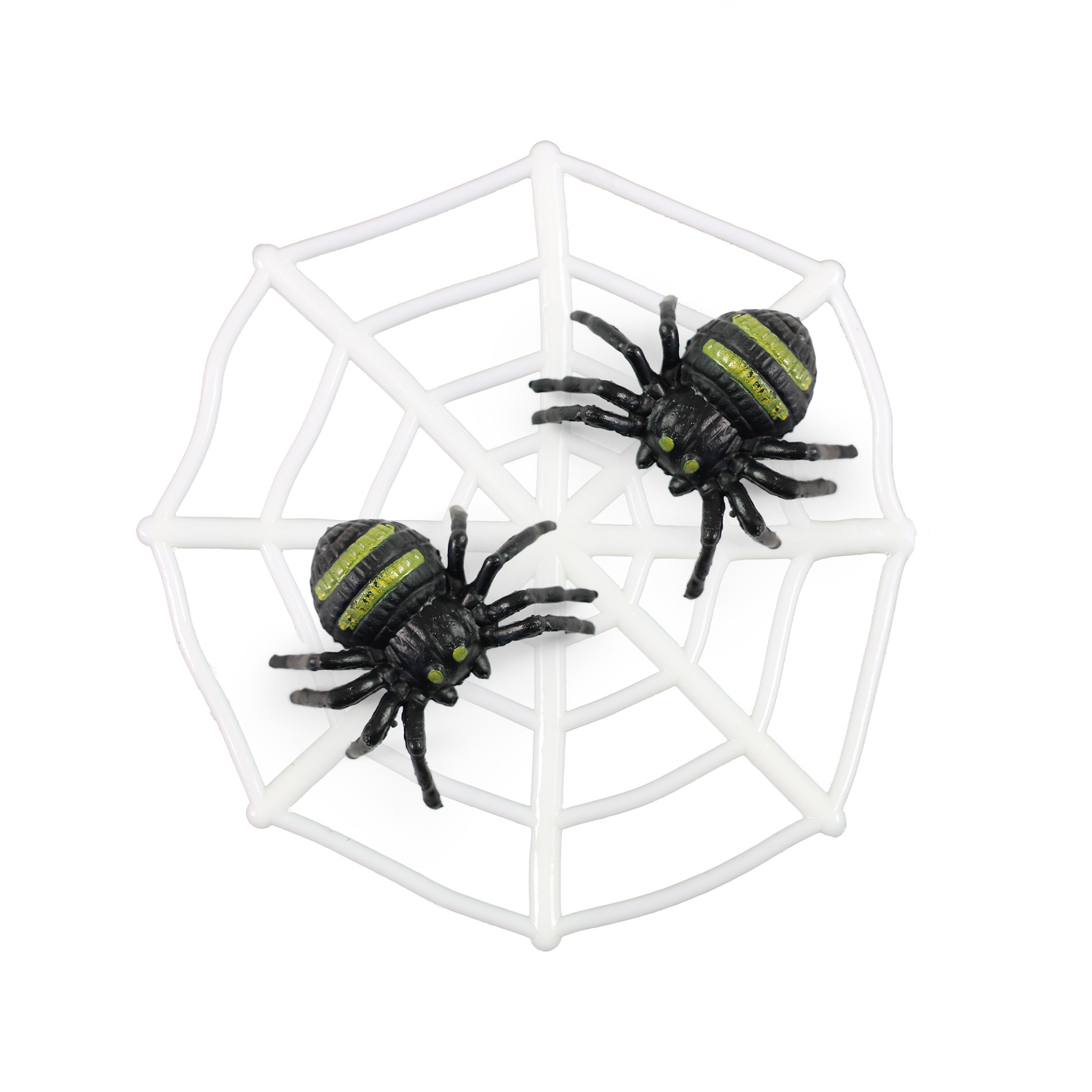 Halloween decoration cobweb with spiders