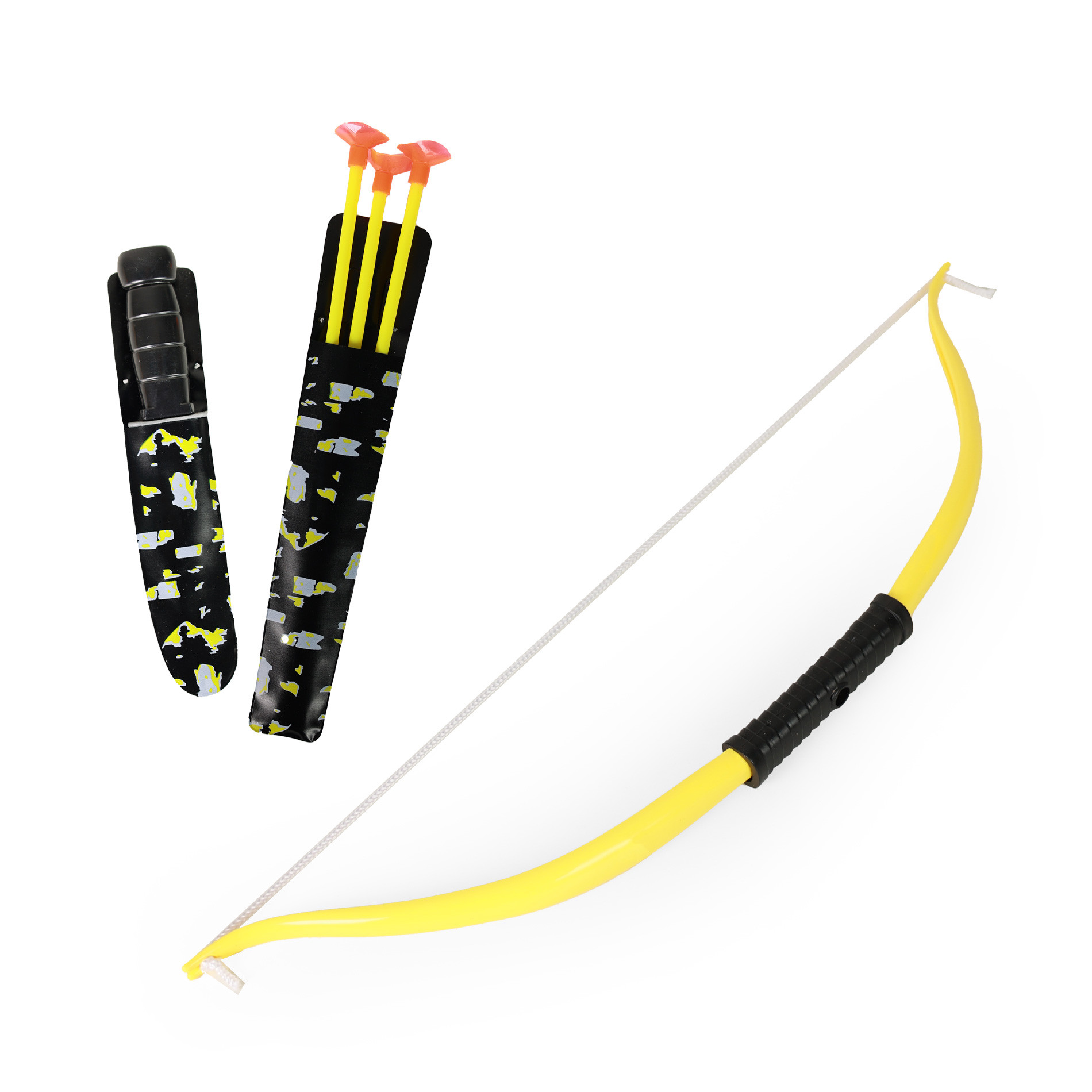 the bow with arrows and knife