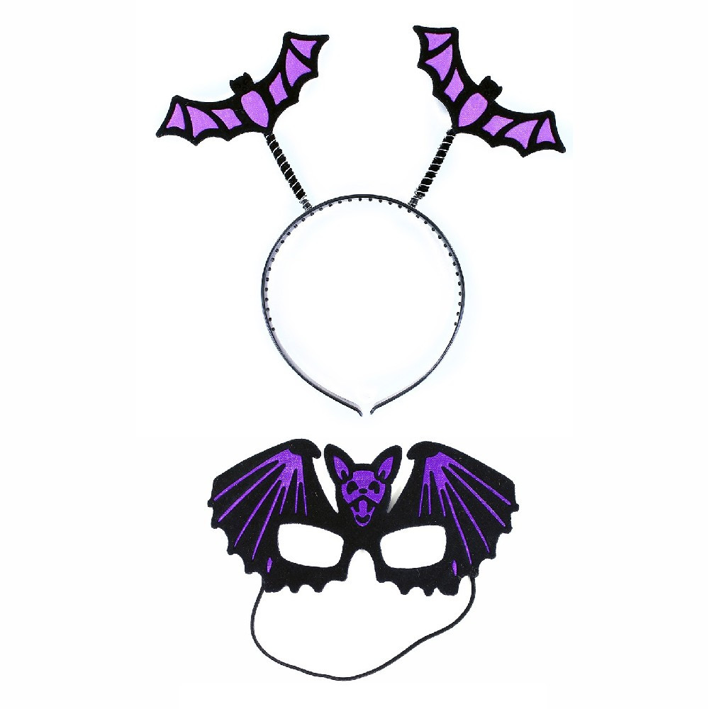 Bat headband with mask for adults