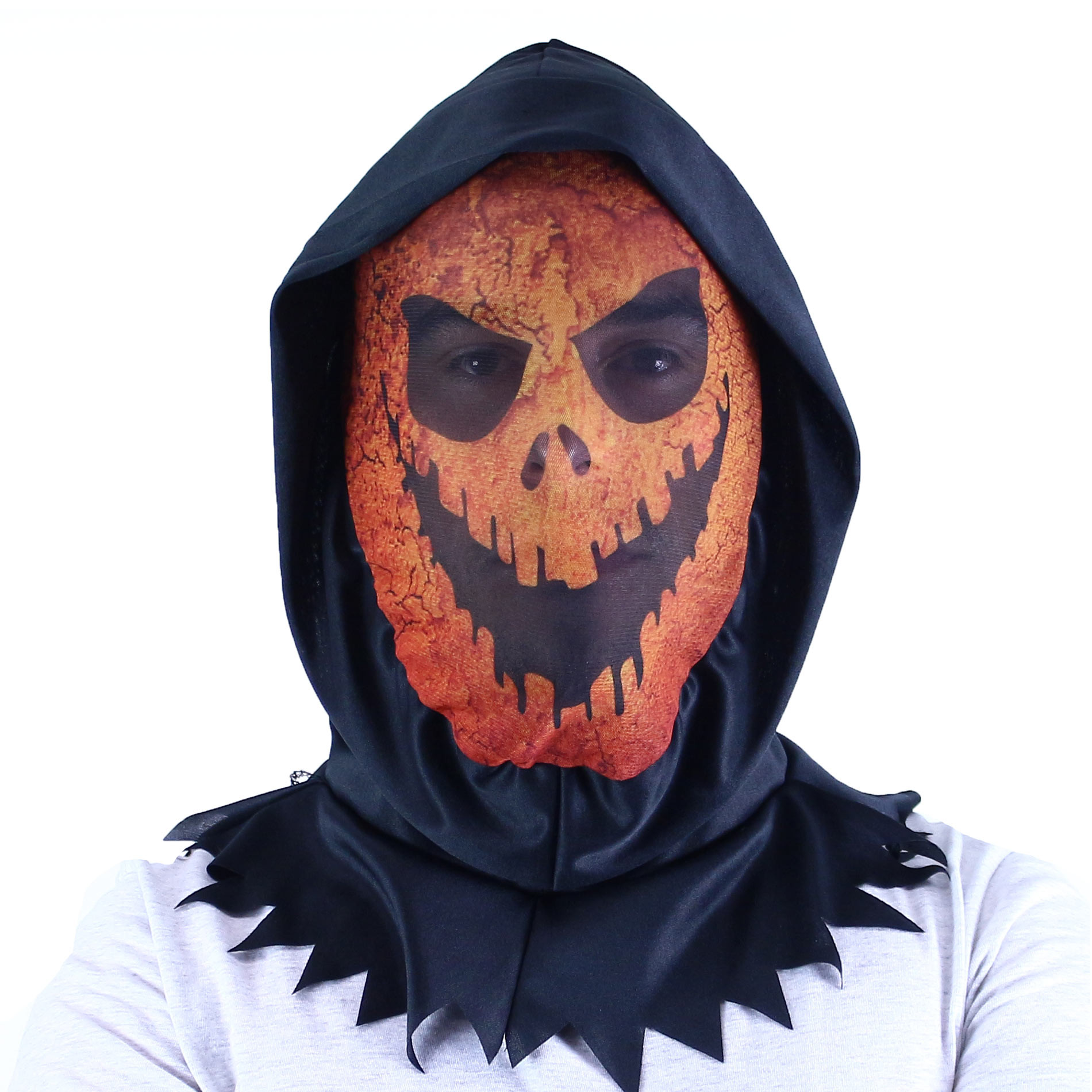 Halloween orange textile mask for adults