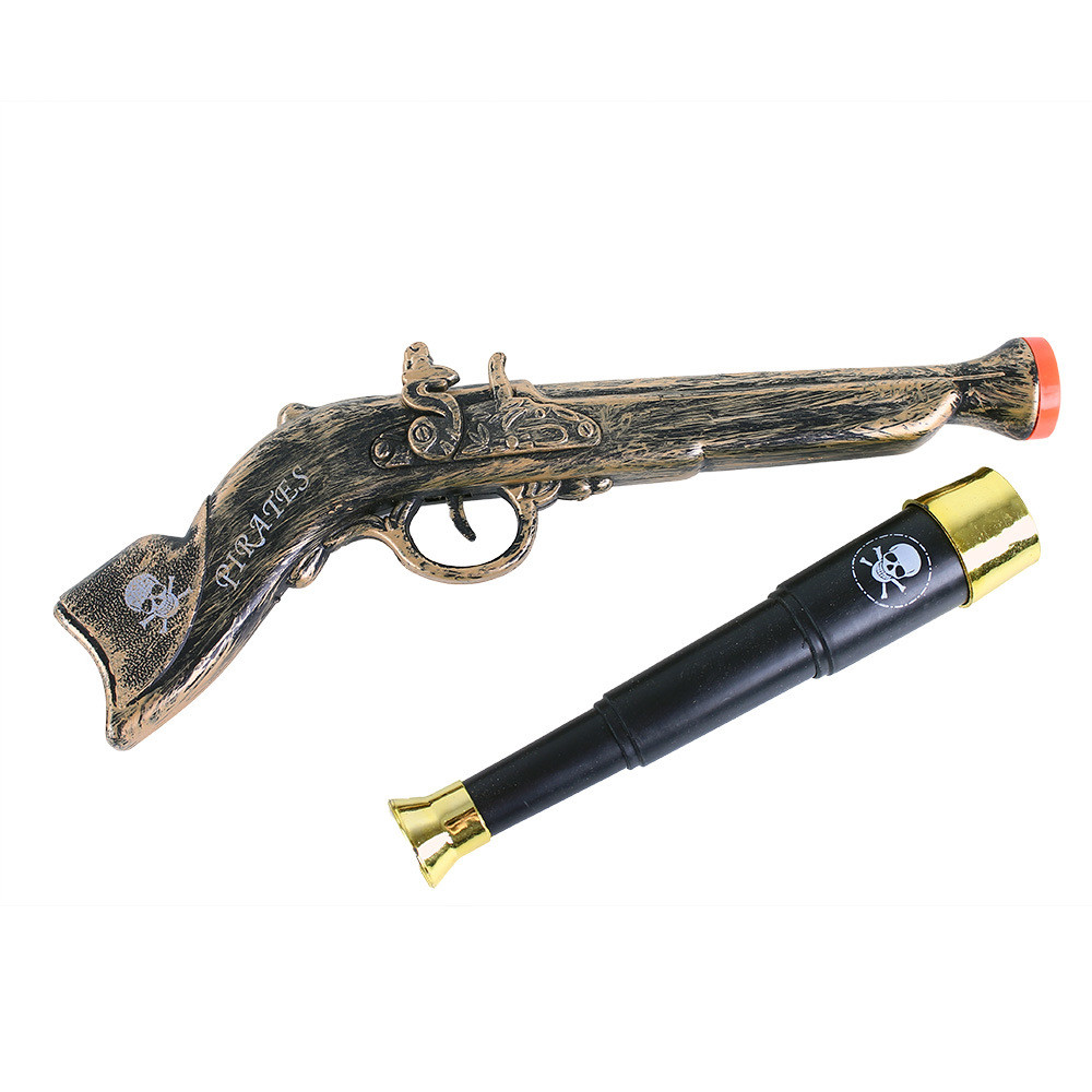 Set of pirate - pistols and binoculars