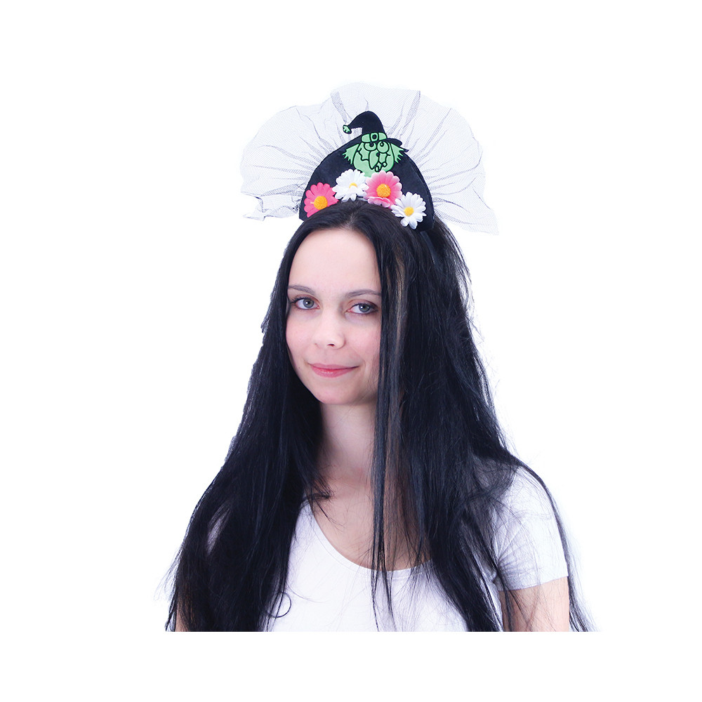 Witch headband with flowers for adults